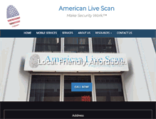 Tablet Screenshot of americanlivescan.com